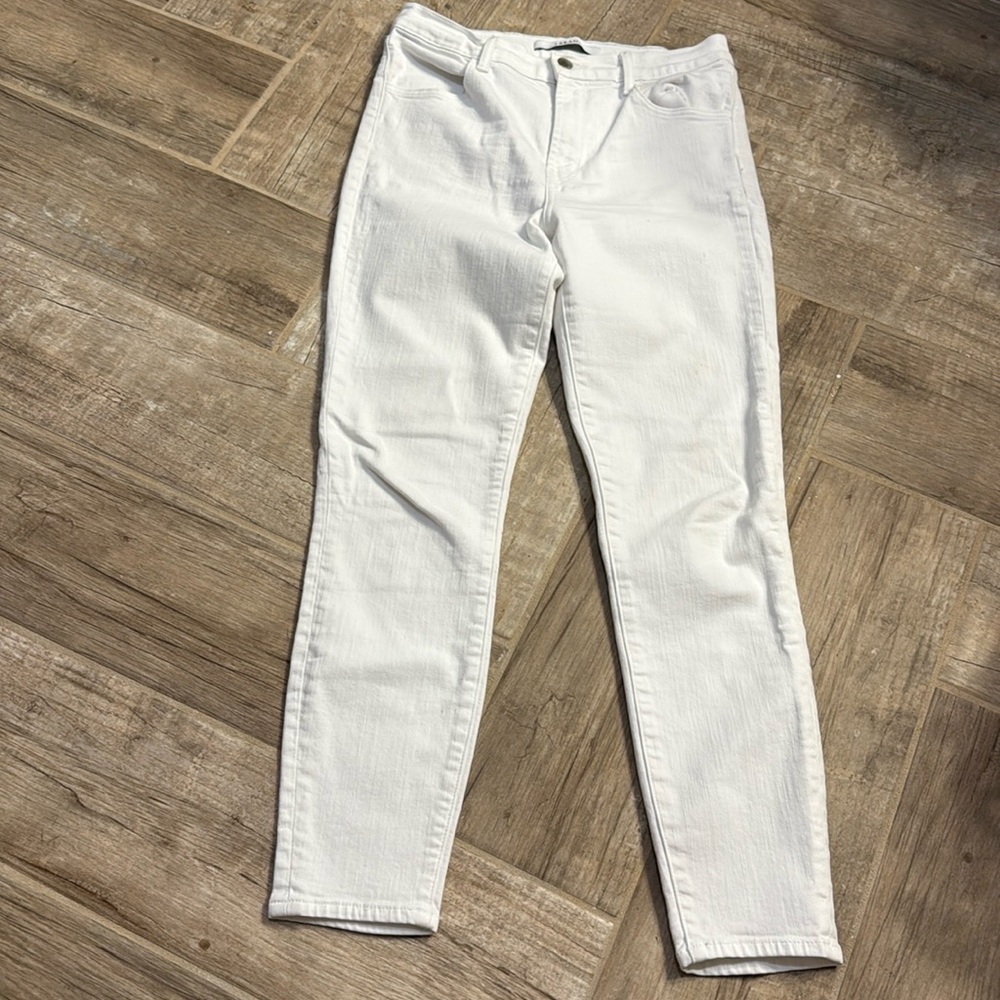 J Brand White “ALANA” High Rise Crop Skinny Jean sz27